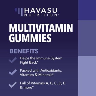 Foto 3 | Gomitas Multivitamínicas Havasu Nutrition, 60 Unidades, Para Adultos - Venta Internacional.
