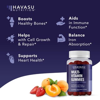 Foto 5 | Gomitas Multivitamínicas Havasu Nutrition, 60 Unidades, Para Adultos - Venta Internacional.