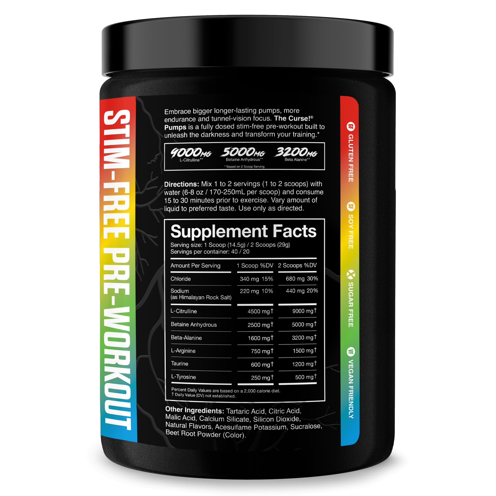 Foto 2 | Jnx Sports Antes Del Entrenamiento ¡la Maldición! Pump Sour Candy, 40 Porciones - Venta Internacional.