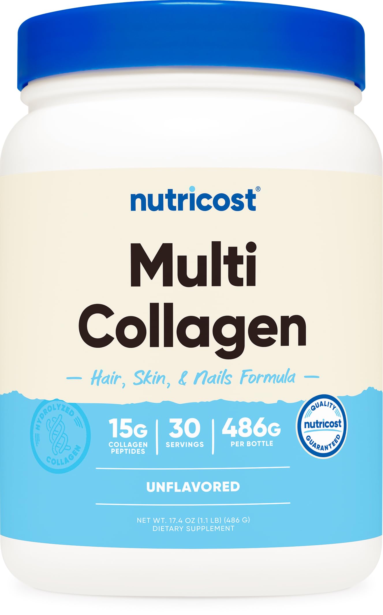 Foto 2 pulgar | Suplemento Nutricost De Proteína Multicolágena Para 30 Porciones - Venta Internacional.