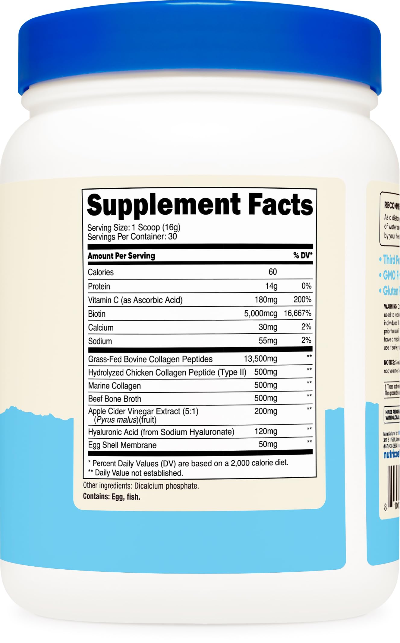 Foto 6 pulgar | Suplemento Nutricost De Proteína Multicolágena Para 30 Porciones - Venta Internacional.