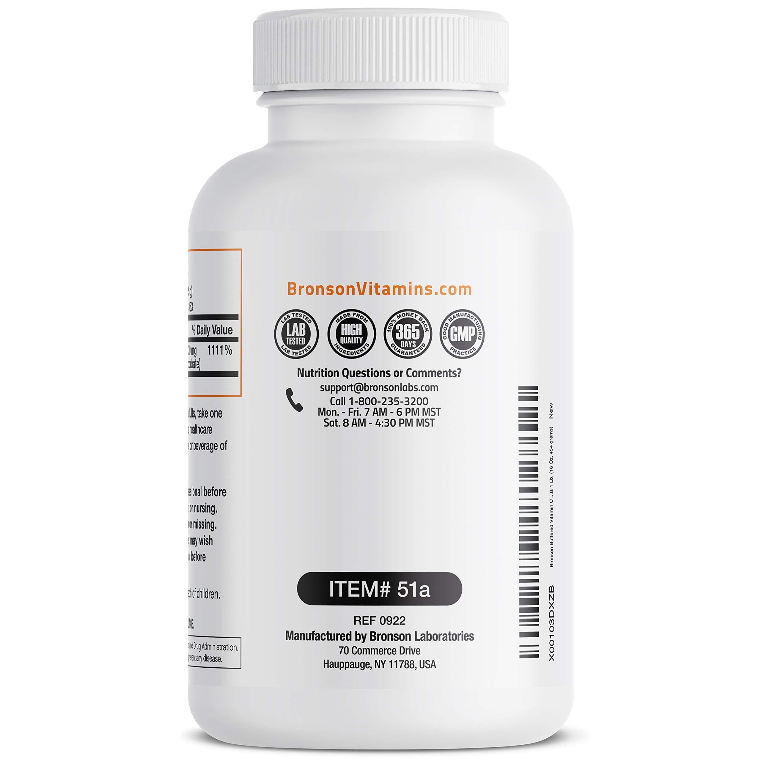 Foto 5 | Vitamina C En Polvo, Ácido Ascórbico Amortiguado Bronson, 454 G - Venta Internacional.