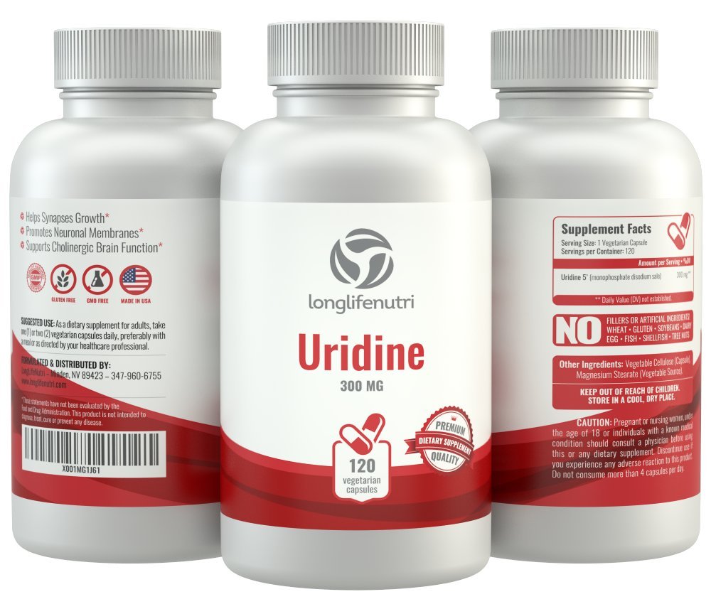 Foto 8 pulgar | Suplemento Longlife Nutri, Monofosfato De Uridina, 300 Mg, 120 Cápsulas - Venta Internacional.