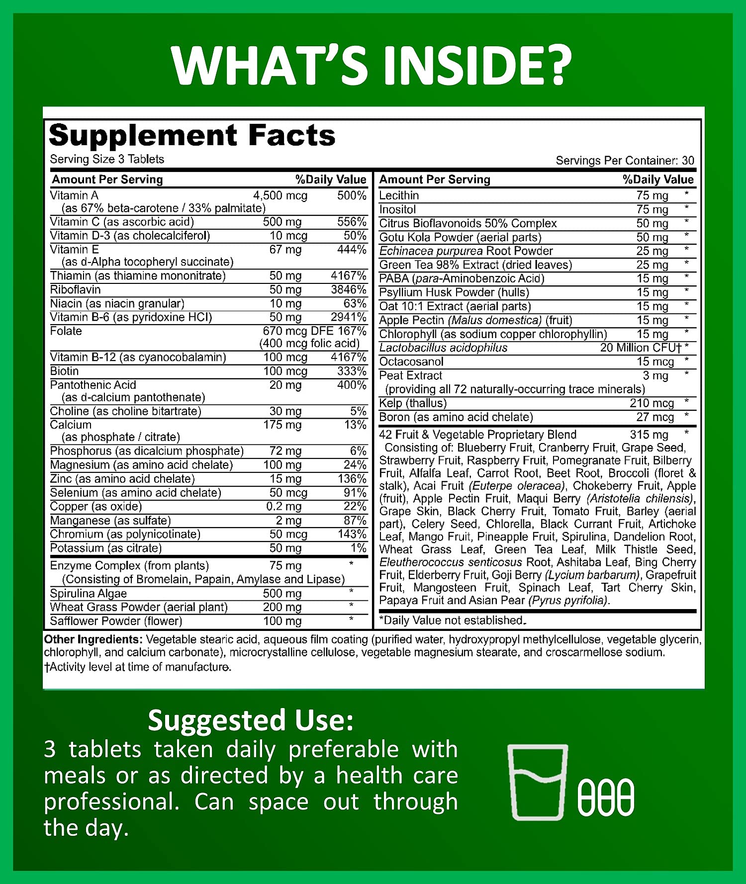 Foto 5 | Suplemento Multivitamínico Para Adultos Potent Garden, 90 Tabletas - Venta Internacional.
