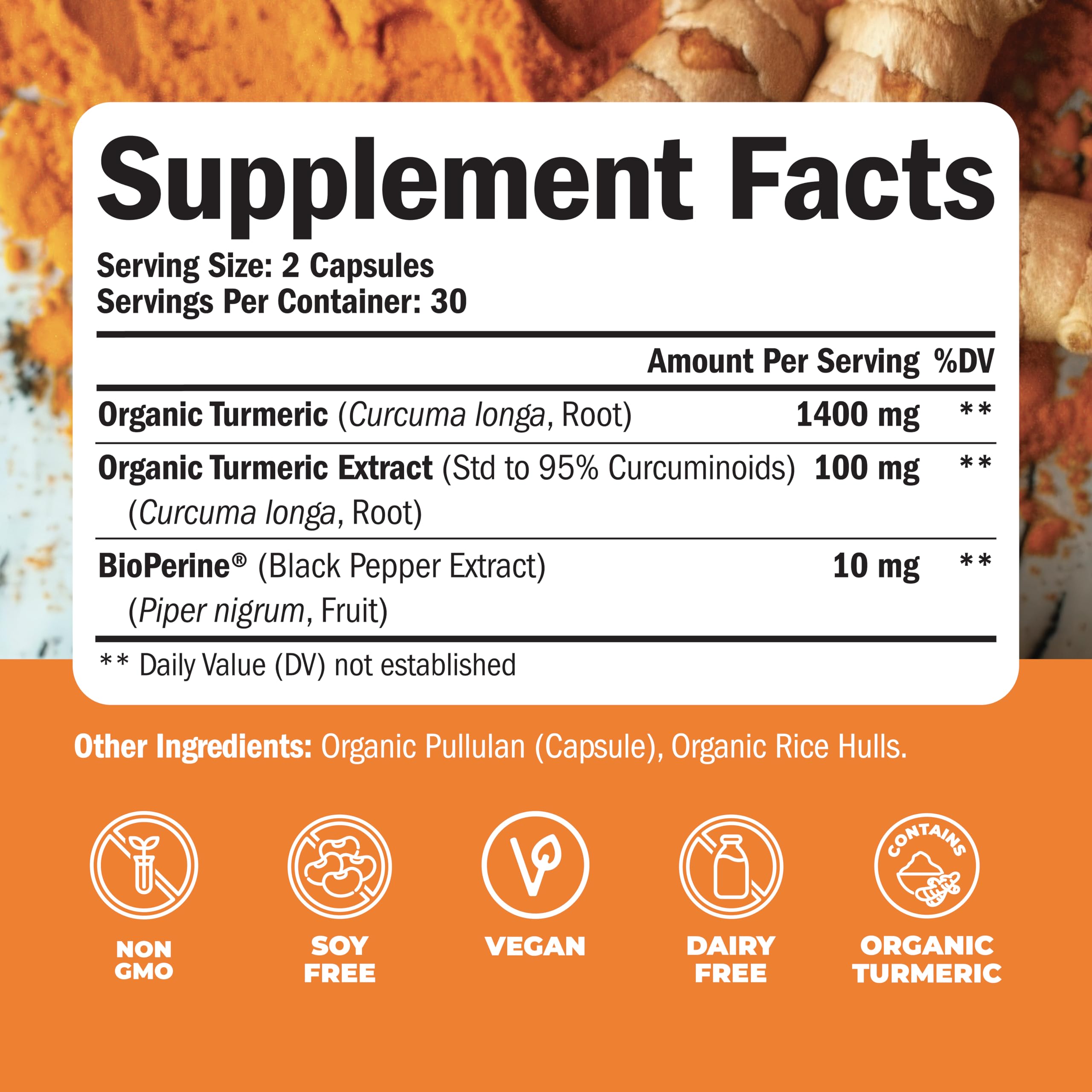 Foto 4 pulgar | Suplemento De Cúrcuma Y Curcumina De Vimerson Health 1400 Mg - Venta Internacional.