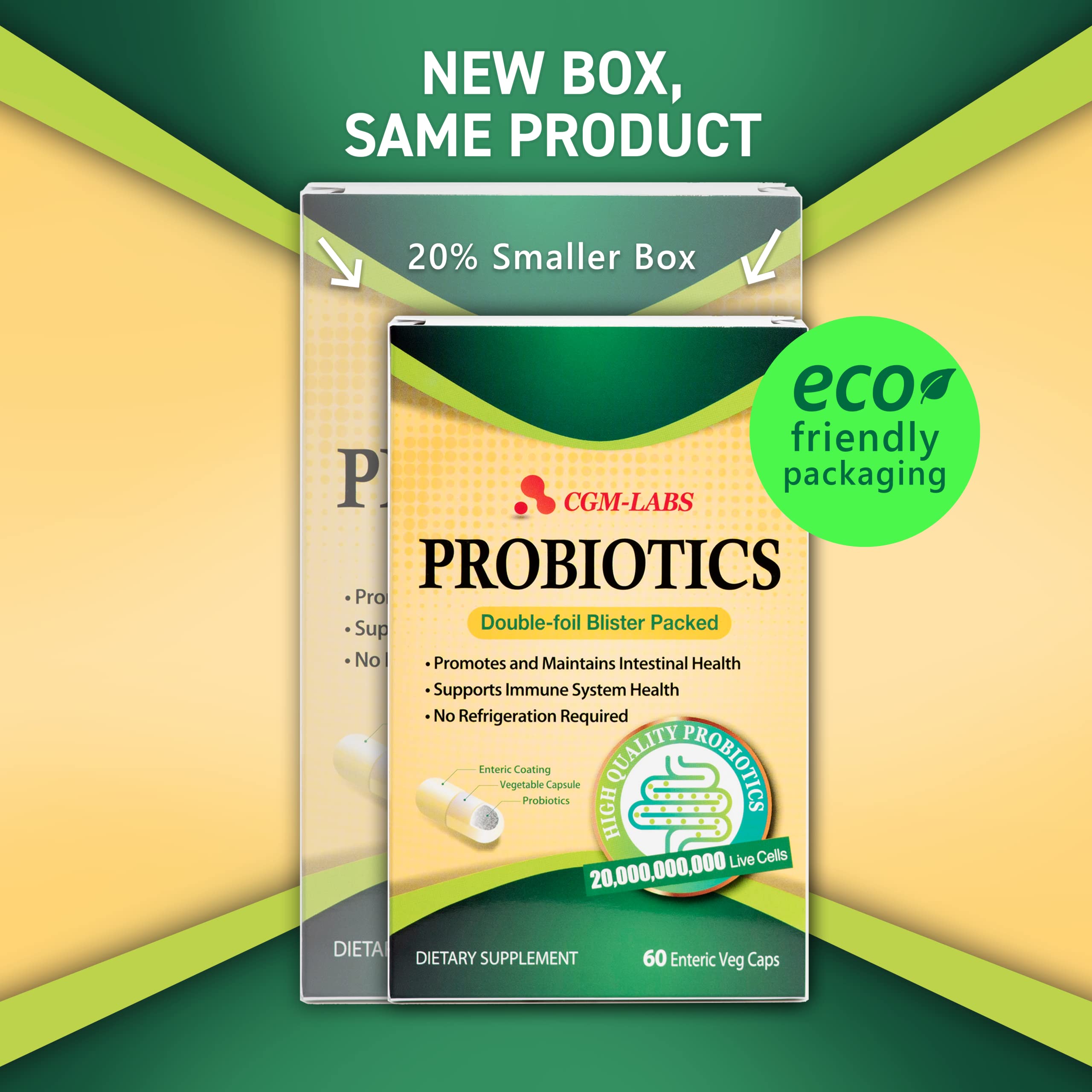 Foto 5 pulgar | Probiotics Cgm Labs, 20 Mil Millones De Células Vivas, 60 Cápsulas Vegetales - Venta Internacional.