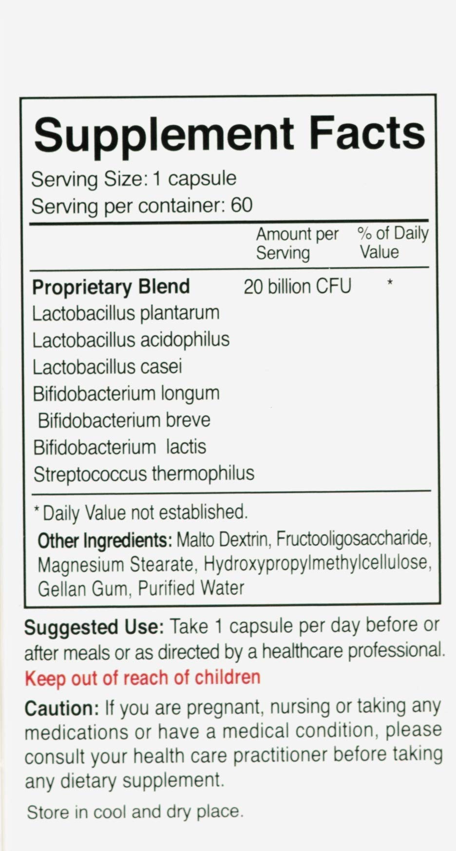Foto 8 pulgar | Probiotics Cgm Labs, 20 Mil Millones De Células Vivas, 60 Cápsulas Vegetales - Venta Internacional.