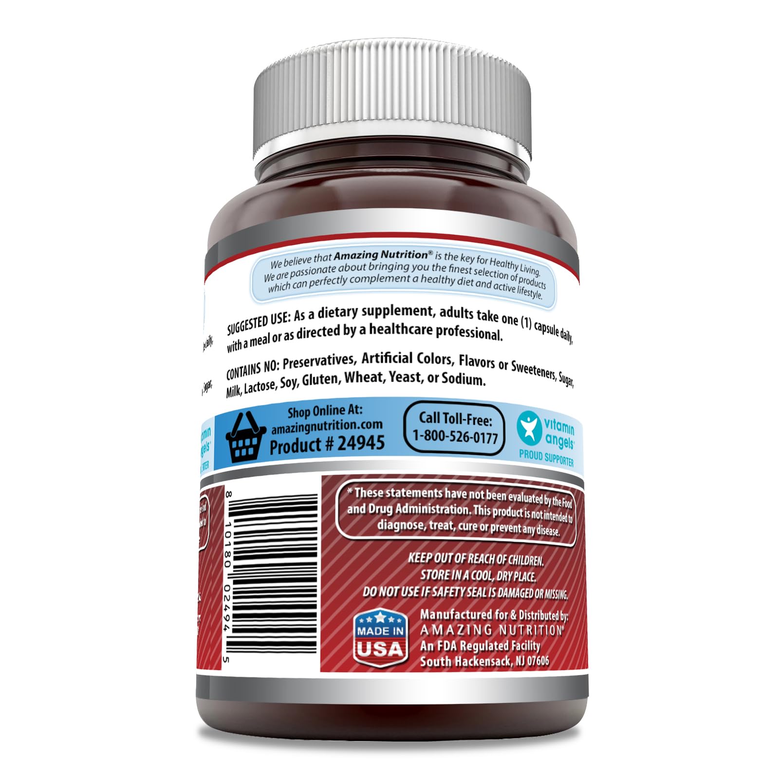Foto 4 pulgar | Suplemento Amazing Formulas De Niacina (vitamina B3) 250 Mg 180 Cápsulas - Venta Internacional.