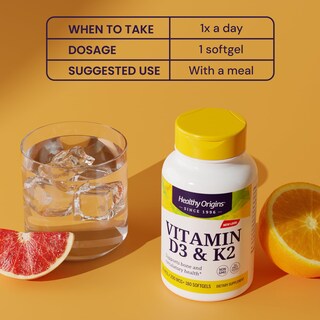 Foto 5 | Suplementos De Vitamina D3 De 50 Mcg De Healthy Origins Y 200 Mcg De Vitamina K2 - Venta Internacional.