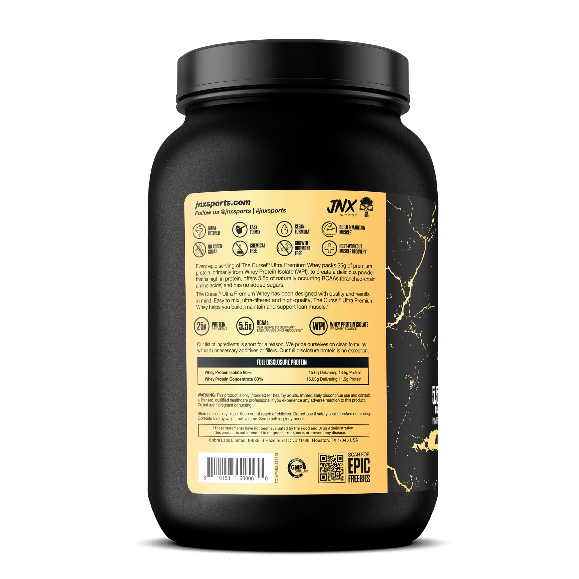 Foto 3 | Proteína De Suero En Polvo Jnx Sports ¡la Maldición! Vani Ultra Premium - Venta Internacional.