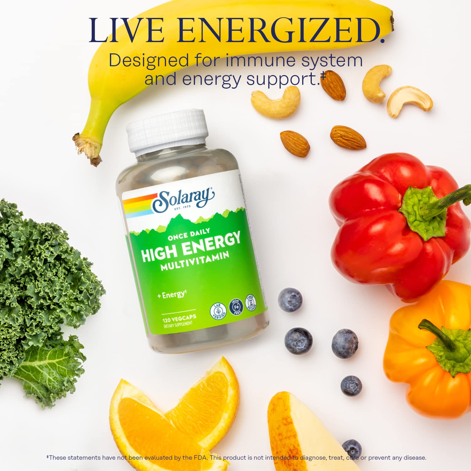 Foto 4 pulgar | Suplemento Multivitamínico De Alta Energía Solaray, 120 Cápsulas Vegetales - Venta Internacional.