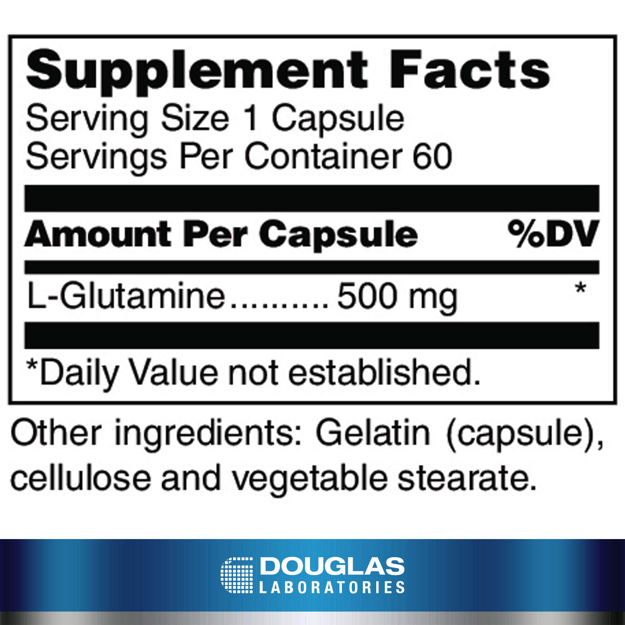 Foto 3 pulgar | Suplemento L-glutamina De Douglas Laboratories 500 Mg 60 Cápsulas - Venta Internacional.