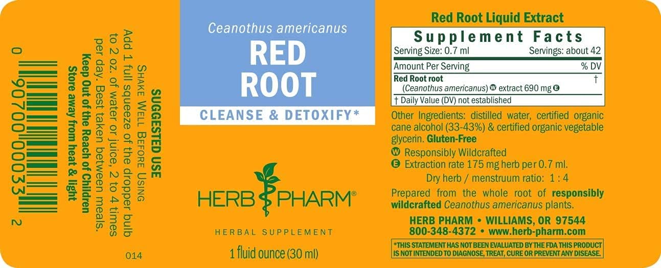 Foto 3 pulgar | Extracto Líquido Para Limpieza De Raíces Rojas Herb Pharm, 30 Ml Drroot01 - Venta Internacional.