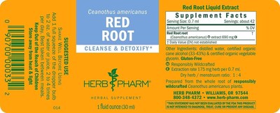 Foto 2 | Extracto Líquido Para Limpieza De Raíces Rojas Herb Pharm, 30 Ml Drroot01 - Venta Internacional.