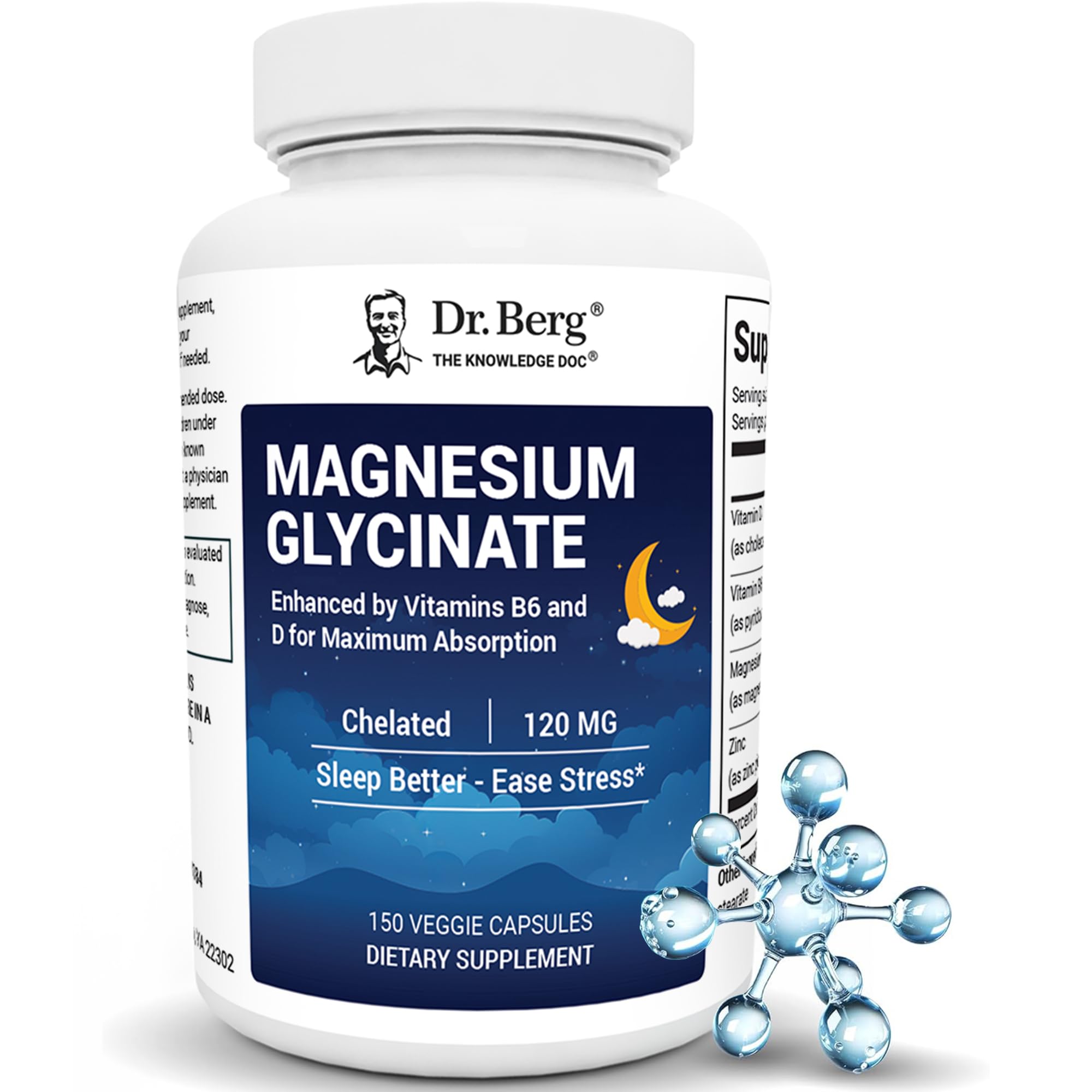 Foto 1 | Complemente El Glicinato De Magnesio Dr. Berg Con Vitaminas D, B6 Y Z - Venta Internacional.