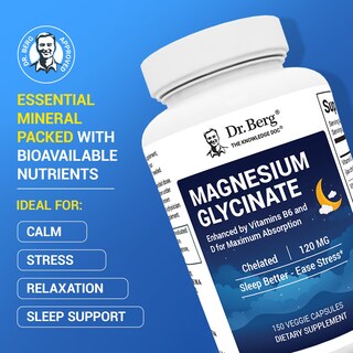 Foto 2 | Complemente El Glicinato De Magnesio Dr. Berg Con Vitaminas D, B6 Y Z - Venta Internacional.