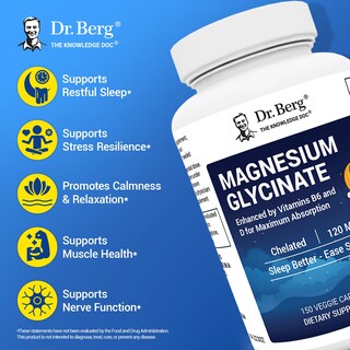 Foto 3 | Complemente El Glicinato De Magnesio Dr. Berg Con Vitaminas D, B6 Y Z - Venta Internacional.