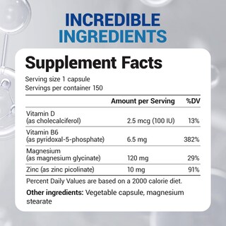 Foto 7 | Complemente El Glicinato De Magnesio Dr. Berg Con Vitaminas D, B6 Y Z - Venta Internacional.