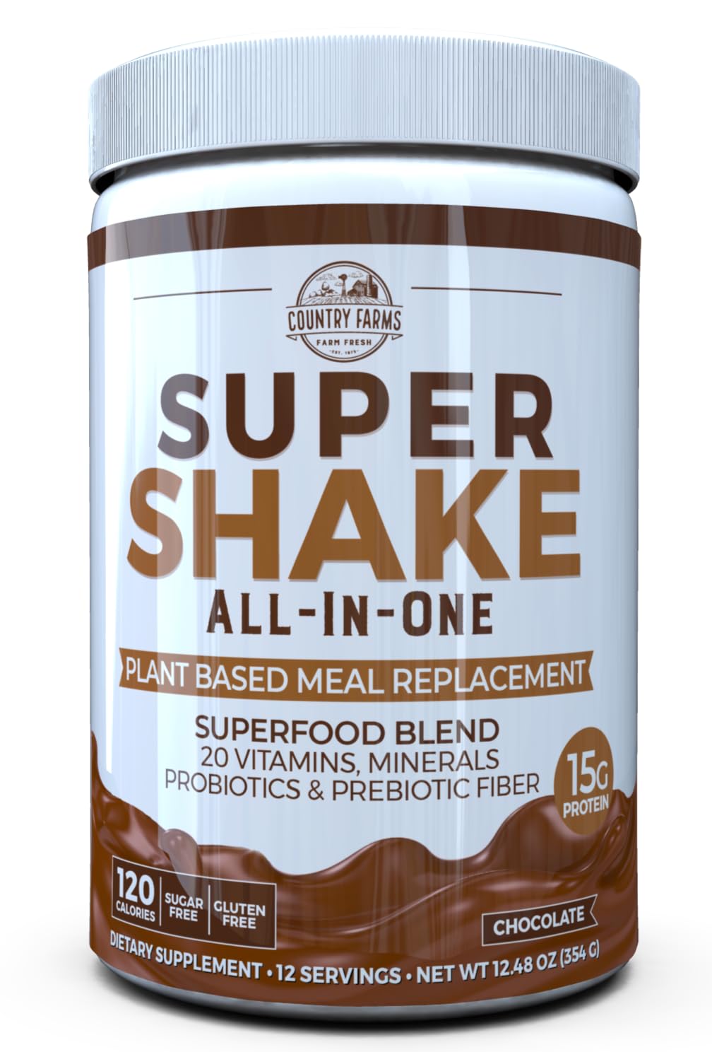 Foto 1 | Batido Sustitutivo De Comidas Country Farms Super Shake 350 Ml - Venta Internacional.