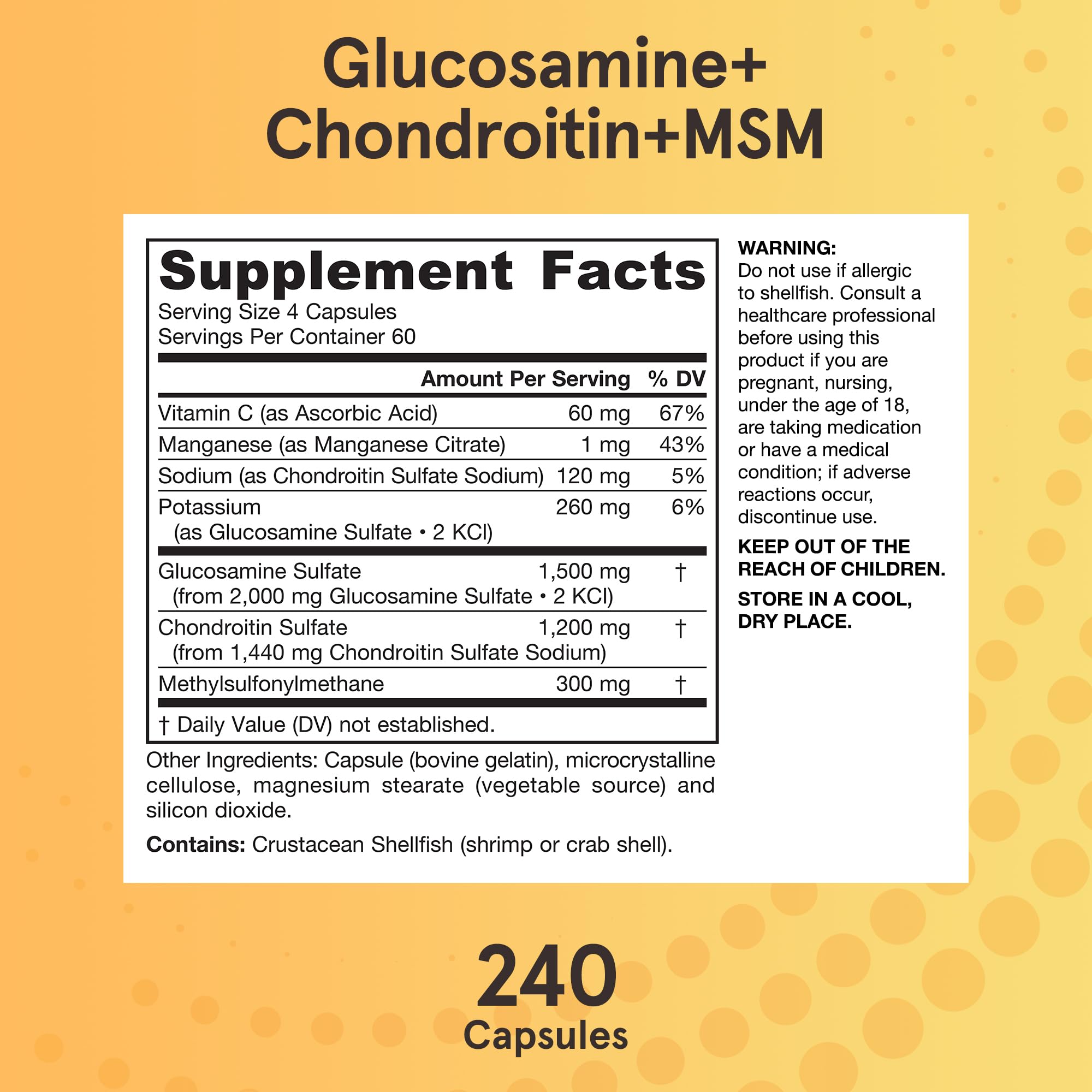 Foto 6 pulgar | Suplemento Jarrow Formulas Con Glucosamina, Condroitina Y Msm - Venta Internacional.