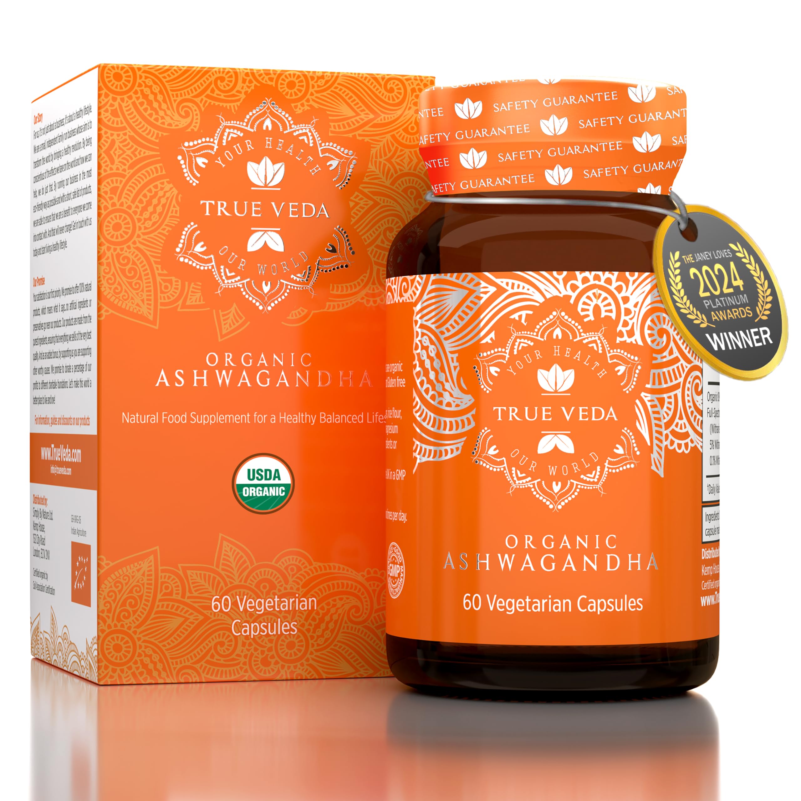Foto 1 | Suplemento True Veda Ksm-66 Ashwagandha Organic 60 Cápsulas - Venta Internacional.
