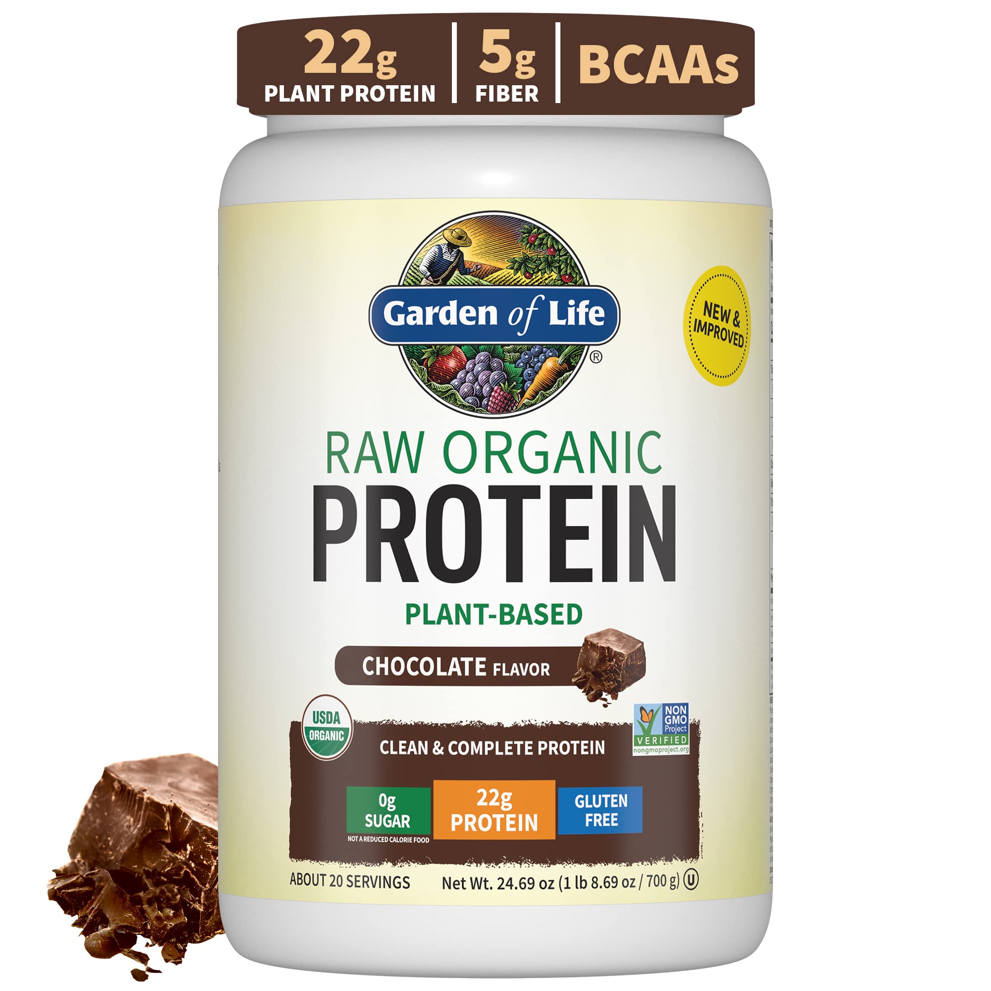 Foto 2 pulgar | Proteína Vegana En Polvo Garden Of Life Chocolate 680 G - Venta Internacional.