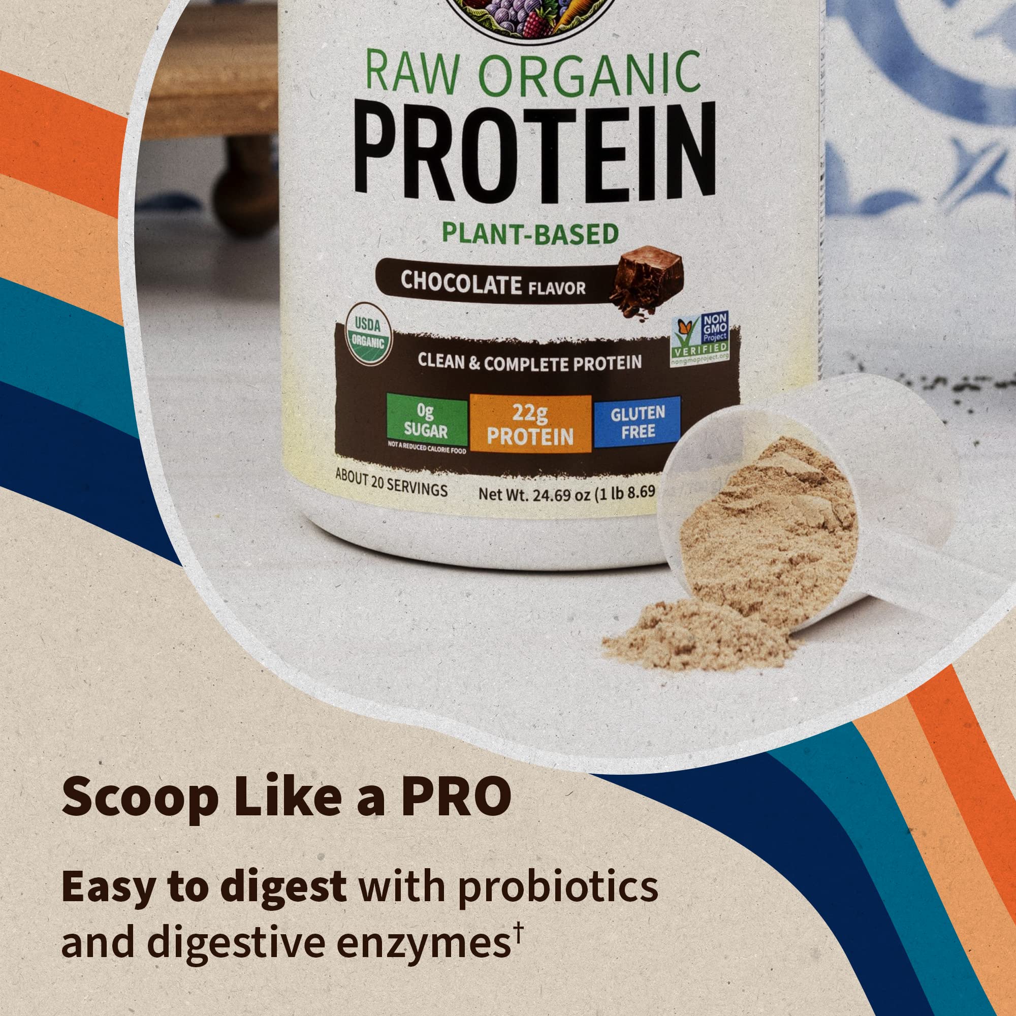 Foto 7 | Proteína Vegana En Polvo Garden Of Life Chocolate 680 G - Venta Internacional.