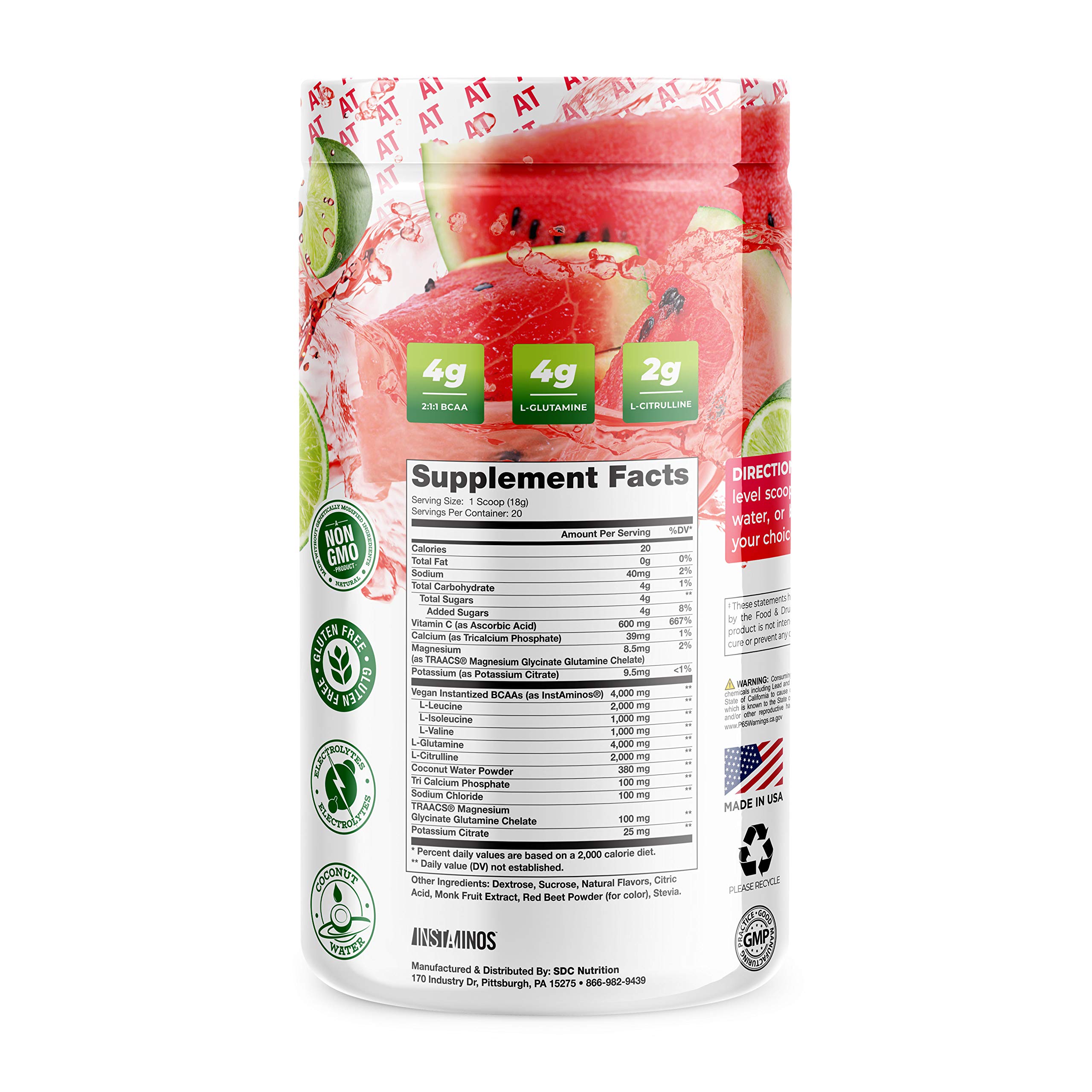 Foto 3 pulgar | Suplemento About Time: Bcaa Hidratado A Base De Plantas, Sandía Y Lima - Venta Internacional.