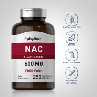 Foto 3 | Suplemento Piping Rock Nac N-acetil Cisteína 600 Mg 250 Cápsulas - Venta Internacional.