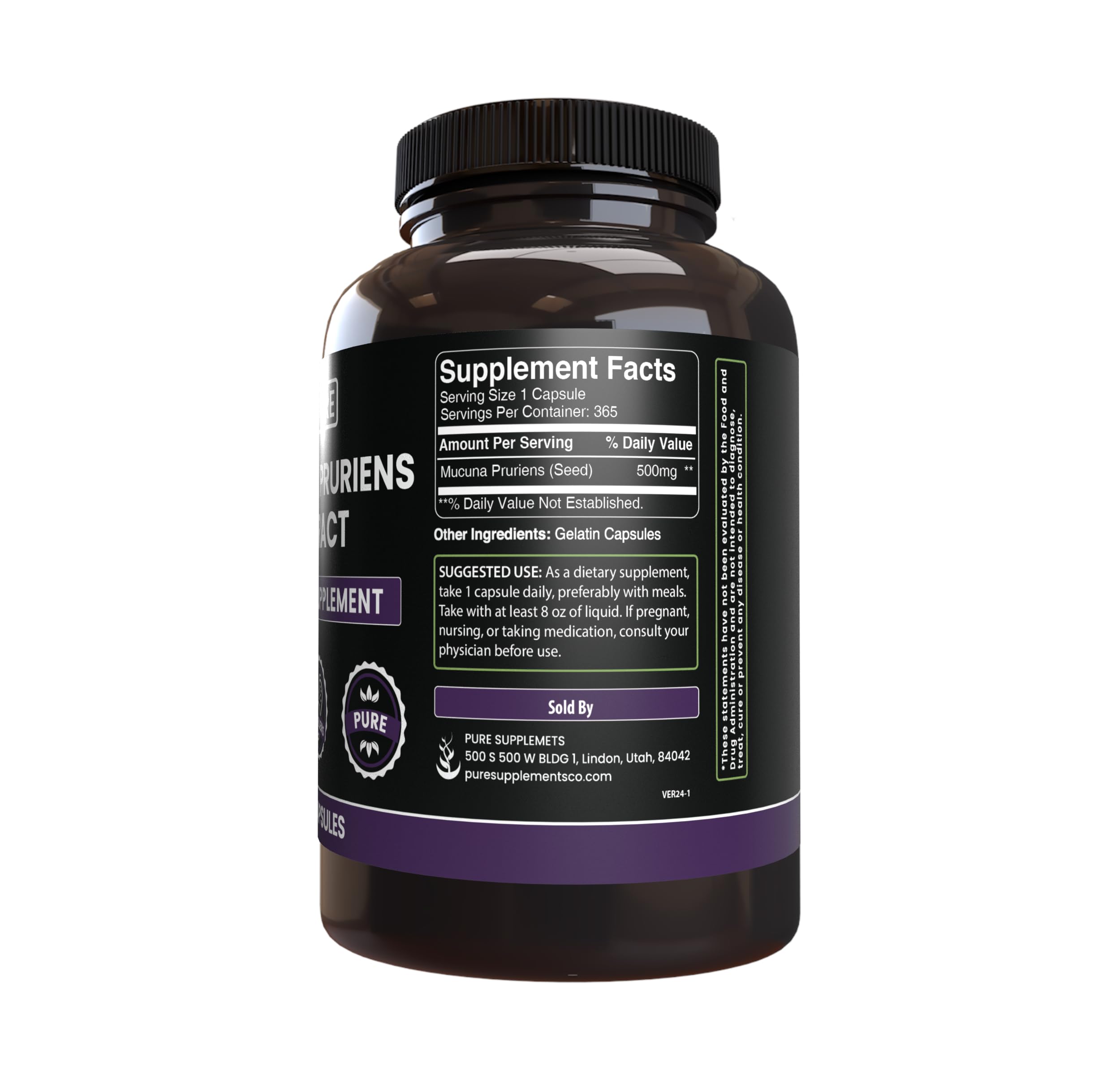 Foto 3 pulgar | Suplemento Herbario Con Ingredientes Puros Originales Mucuna Pruriens  - Venta Internacional.
