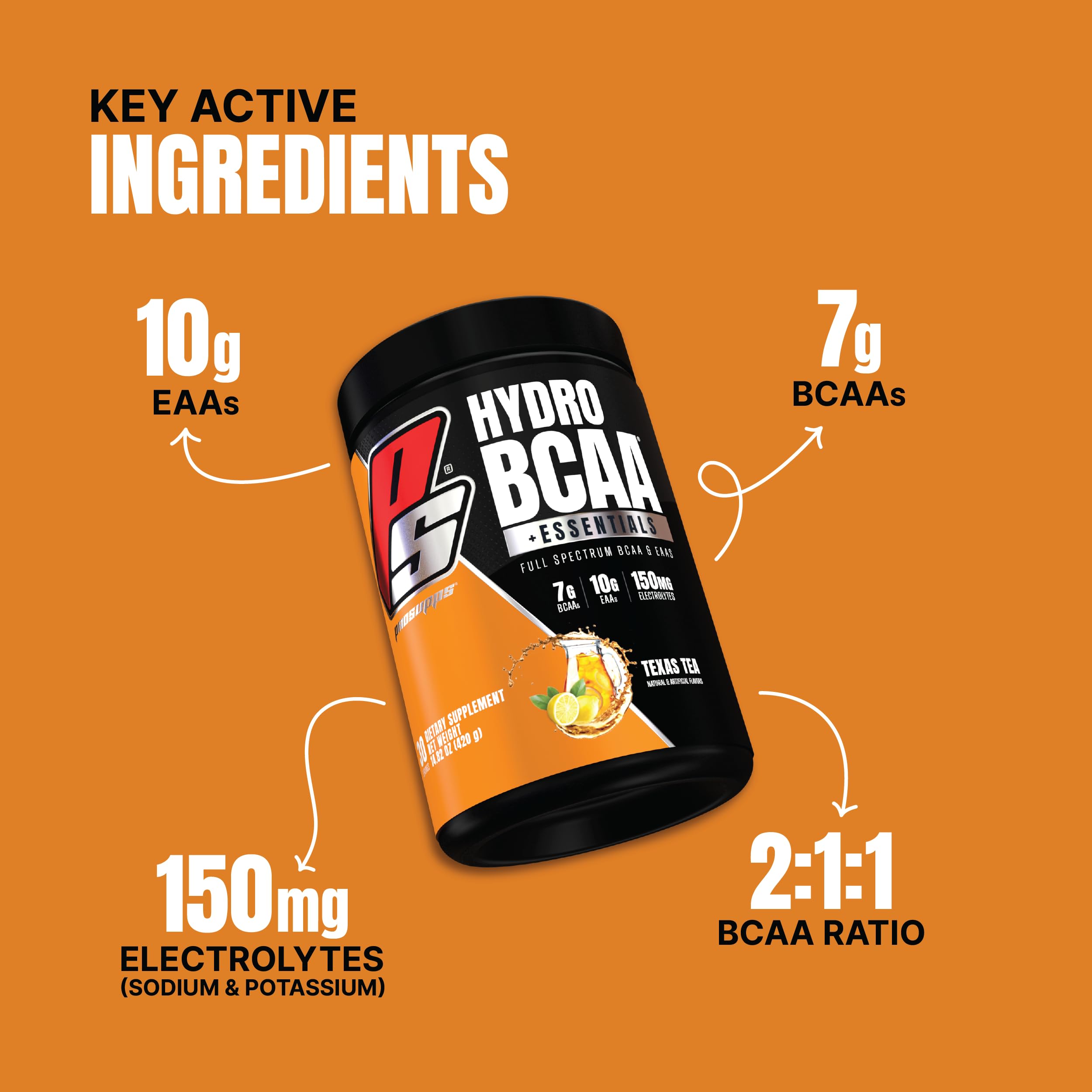 Foto 3 | Suplemento De Entrenamiento Prosupps Hydrobcaa Texas Tea 30 Porciones - Venta Internacional.