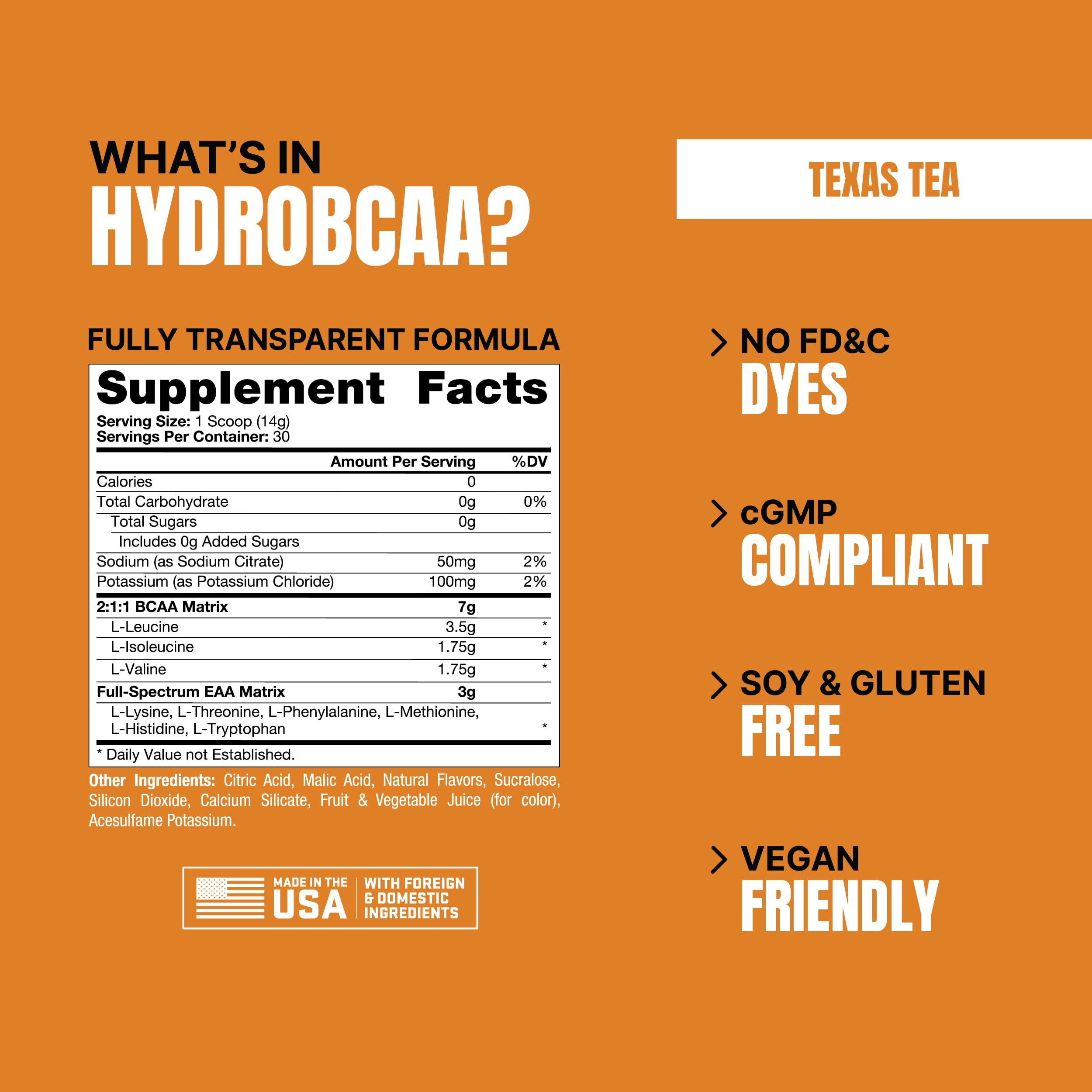 Foto 7 pulgar | Suplemento De Entrenamiento Prosupps Hydrobcaa Texas Tea 30 Porciones - Venta Internacional.