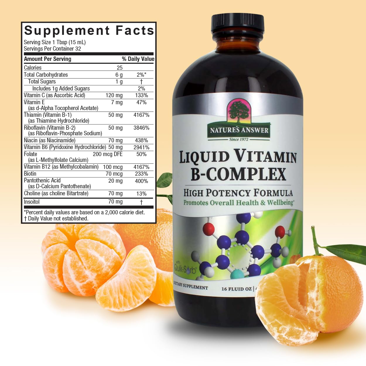 Foto 3 | Suplemento De Complejo Líquido De Vitamina B De Nature's Answer, 480 Ml - Venta Internacional.