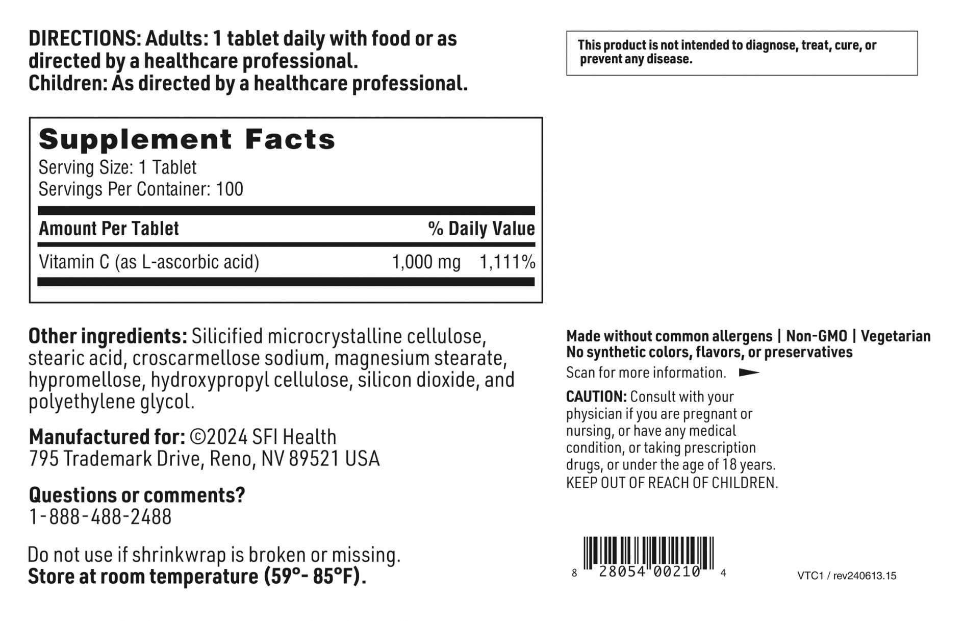 Foto 6 pulgar | Suplemento De Vitamina C Klaire Labs 1000 Mg De Ácido L-ascórbico 100  - Venta Internacional.
