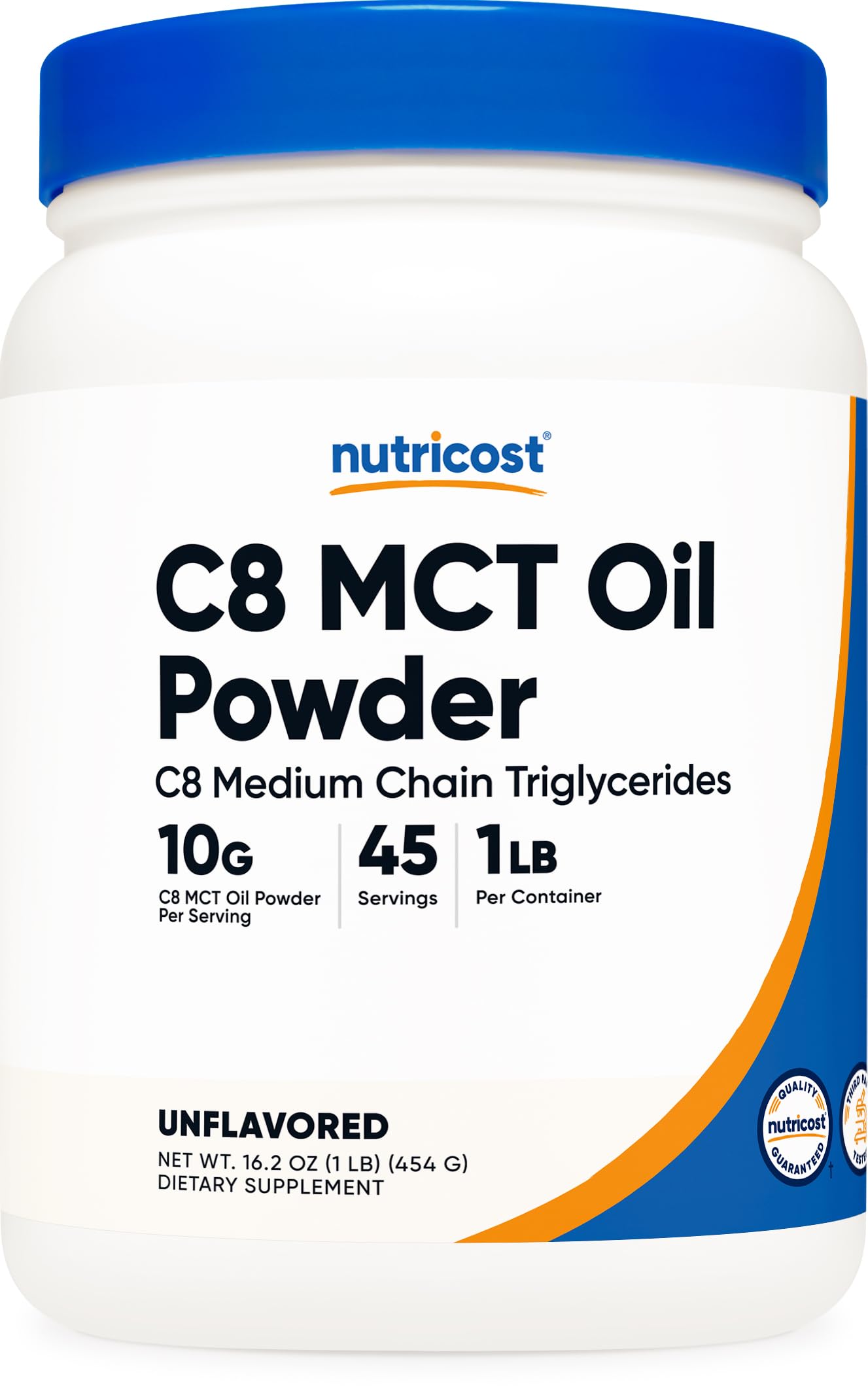 Foto 2 pulgar | Aceite Mct En Polvo Nutricost C8 95% Mct En Polvo 454 G - Venta Internacional.