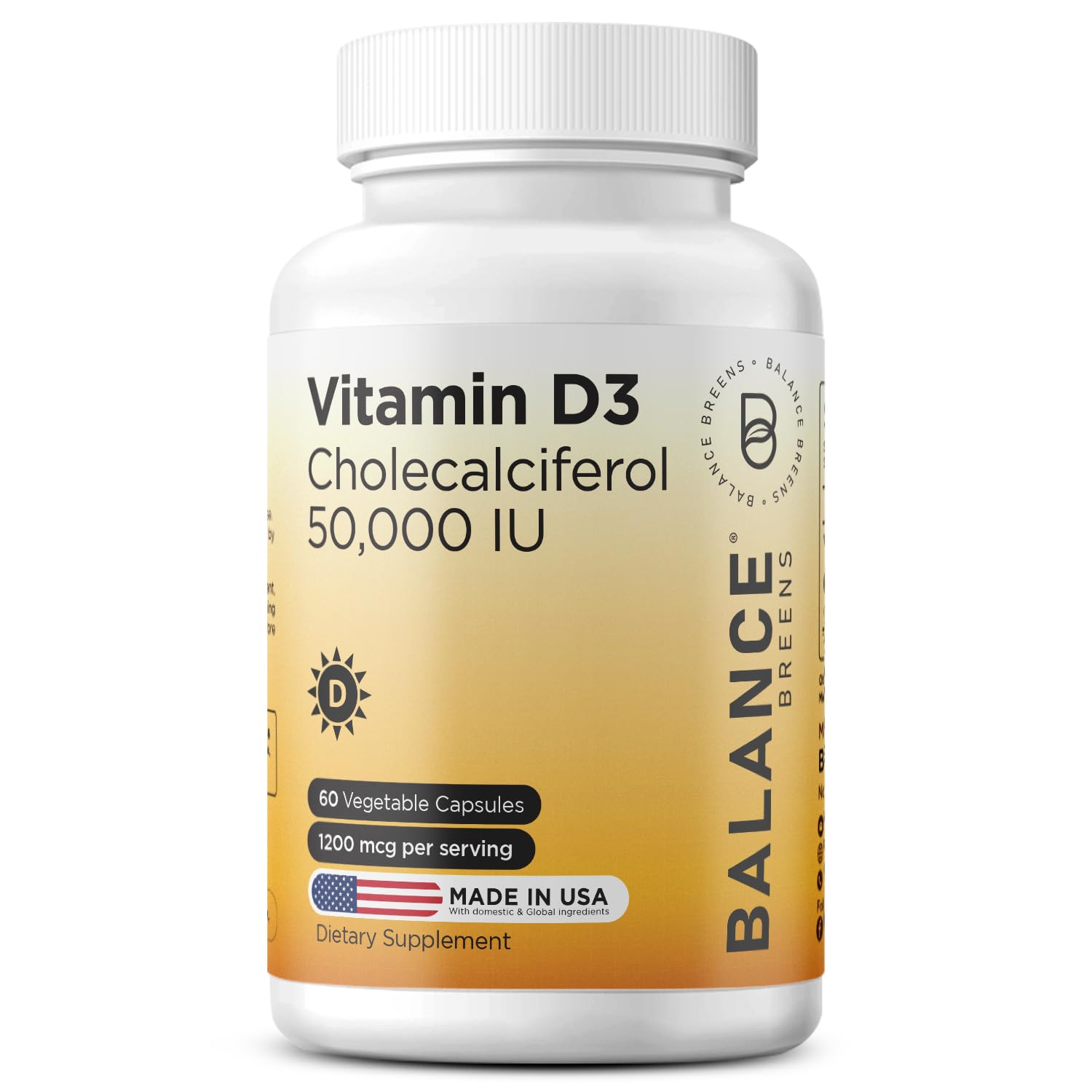 Foto 1 | Suplemento Balancebreens De Vitamina D3 50 000 Ui 60 Cápsulas - Venta Internacional.