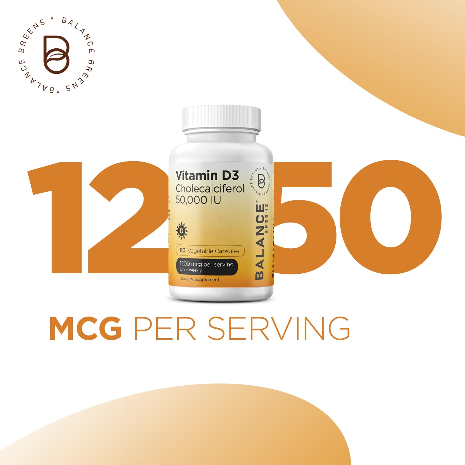 Foto 4 | Suplemento Balancebreens De Vitamina D3 50 000 Ui 60 Cápsulas - Venta Internacional.