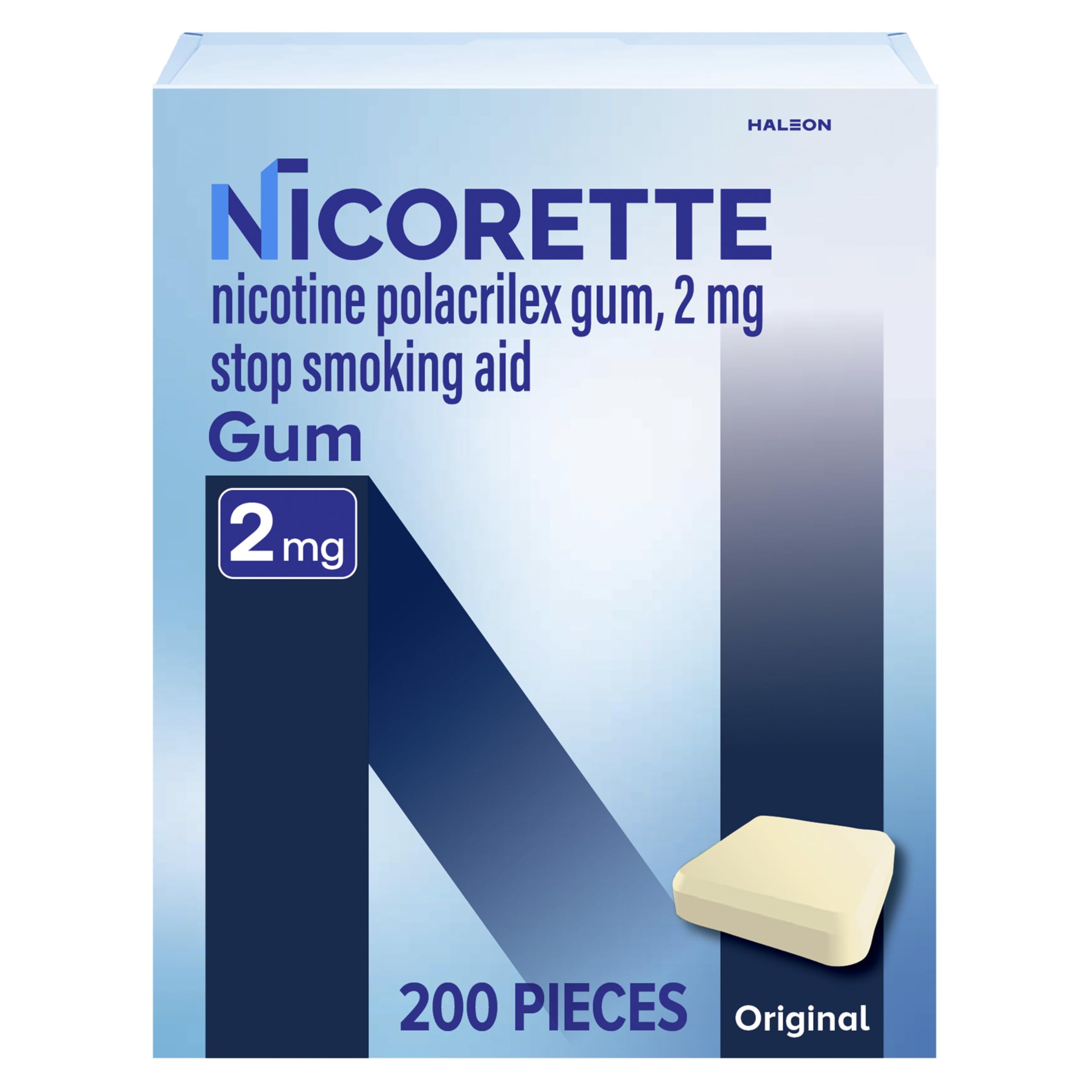 Foto 2 pulgar | Goma de Mascar Nicorette con Nicotina para Dejar de Fumar 2 mg 200 Piezas - Venta Internacional