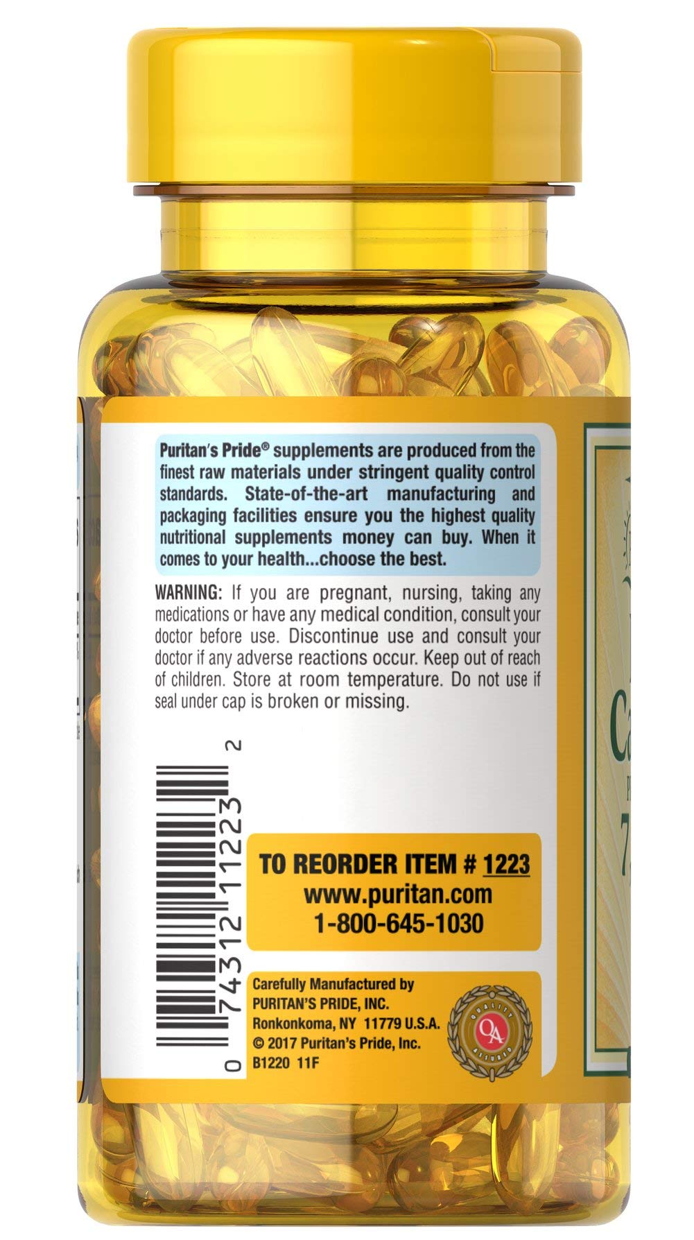 Foto 3 pulgar | Suplemento De Betacaroteno Puritan's Pride, 25 000 Ui, 250 G - Venta Internacional.