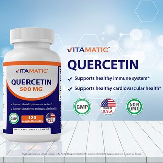 Foto 2 | Suplemento Vitamático De Quercetina 500 Mg 120 Cápsulas Vegetarianas - Venta Internacional.