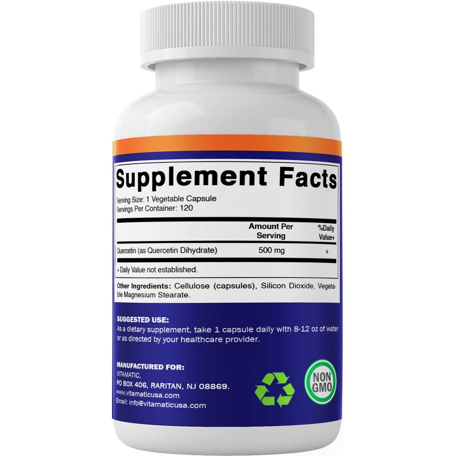 Foto 4 | Suplemento Vitamático De Quercetina 500 Mg 120 Cápsulas Vegetarianas - Venta Internacional.