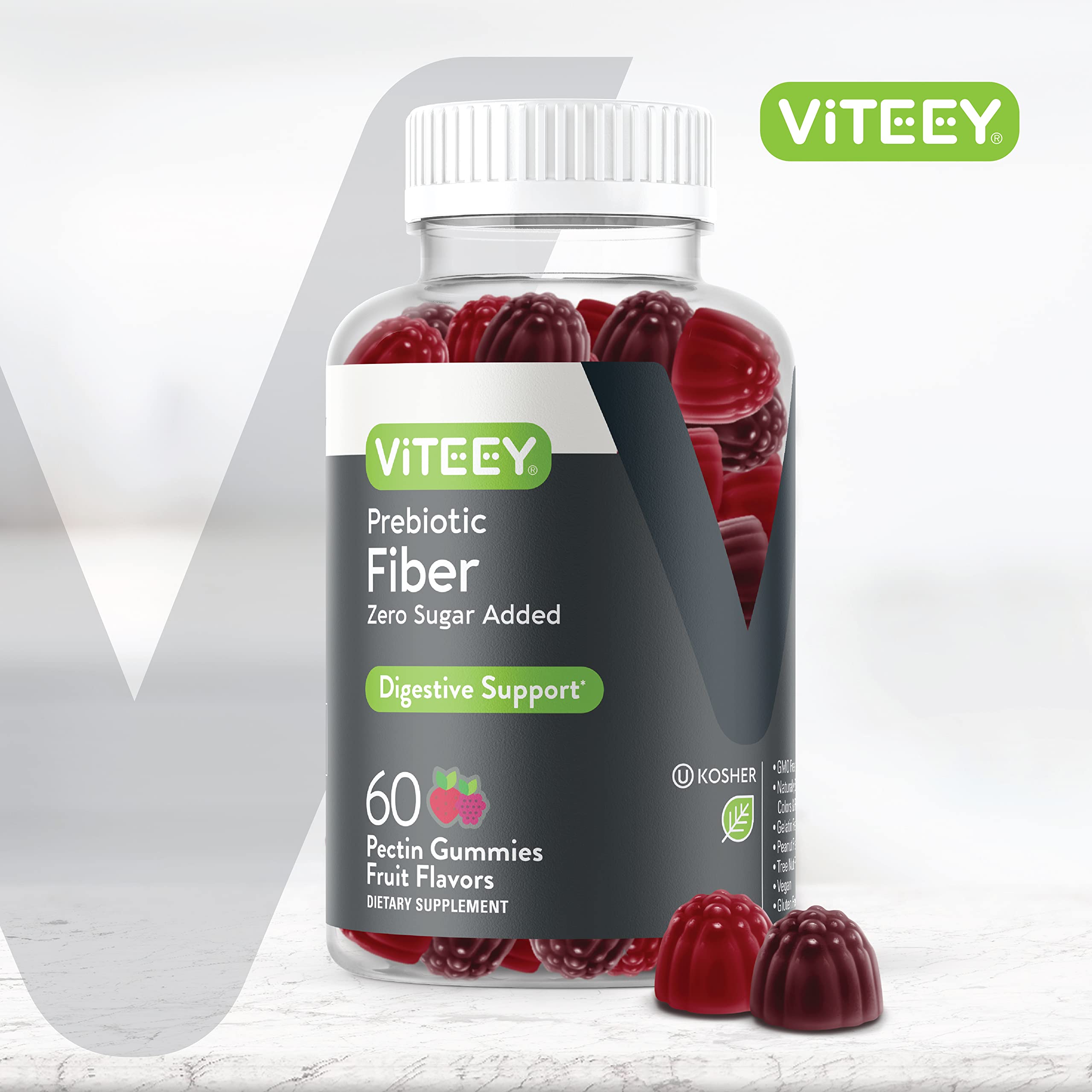 Foto 3 pulgar | Suplemento De Fibra Gummies Viteey Prebiotic 4g Para Adultos - Venta Internacional.