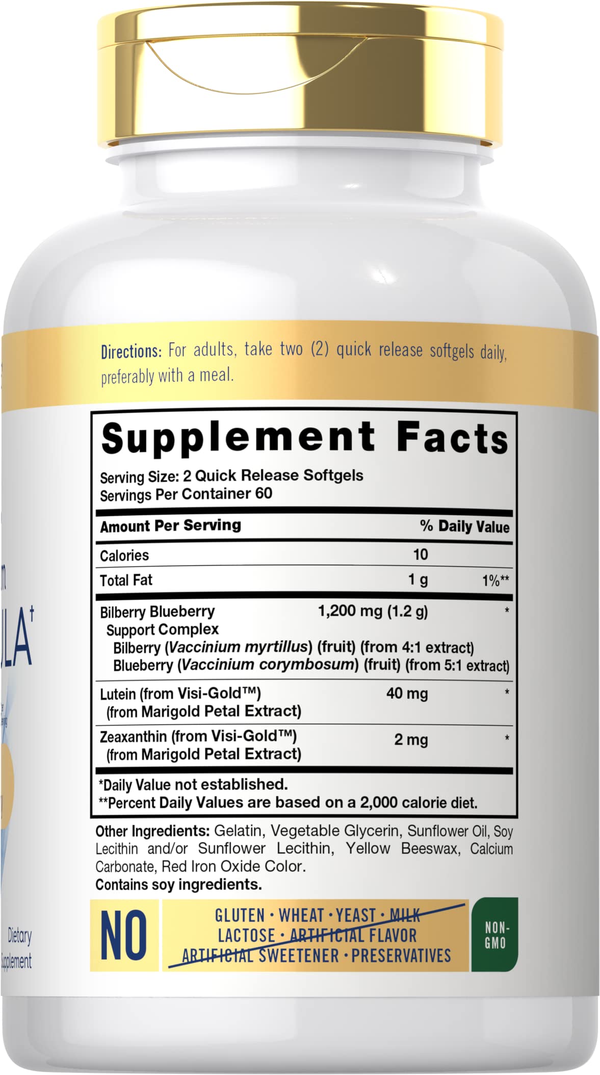 Foto 3 pulgar | Suplemento Para La Salud Ocular Carlyle 120 Cápsulas Blandas Con Luteína 40 Mg - Venta Internacional.