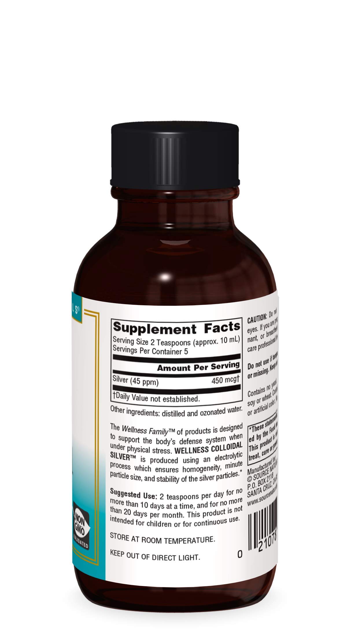 Foto 4 pulgar | Plata Coloidal Supplement Source Naturals Wellness 45 Ppm 6 - Venta Internacional.