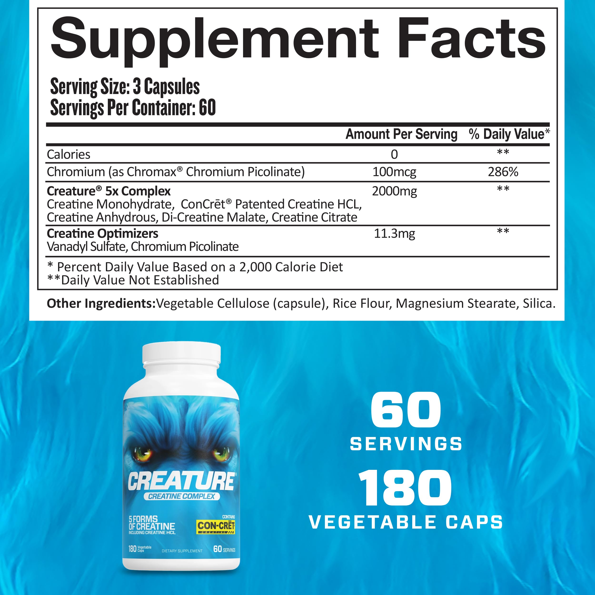Foto 5 pulgar | Suplemento Creatine Complex 180 Cápsulas Vegetarianas - Venta Internacional.