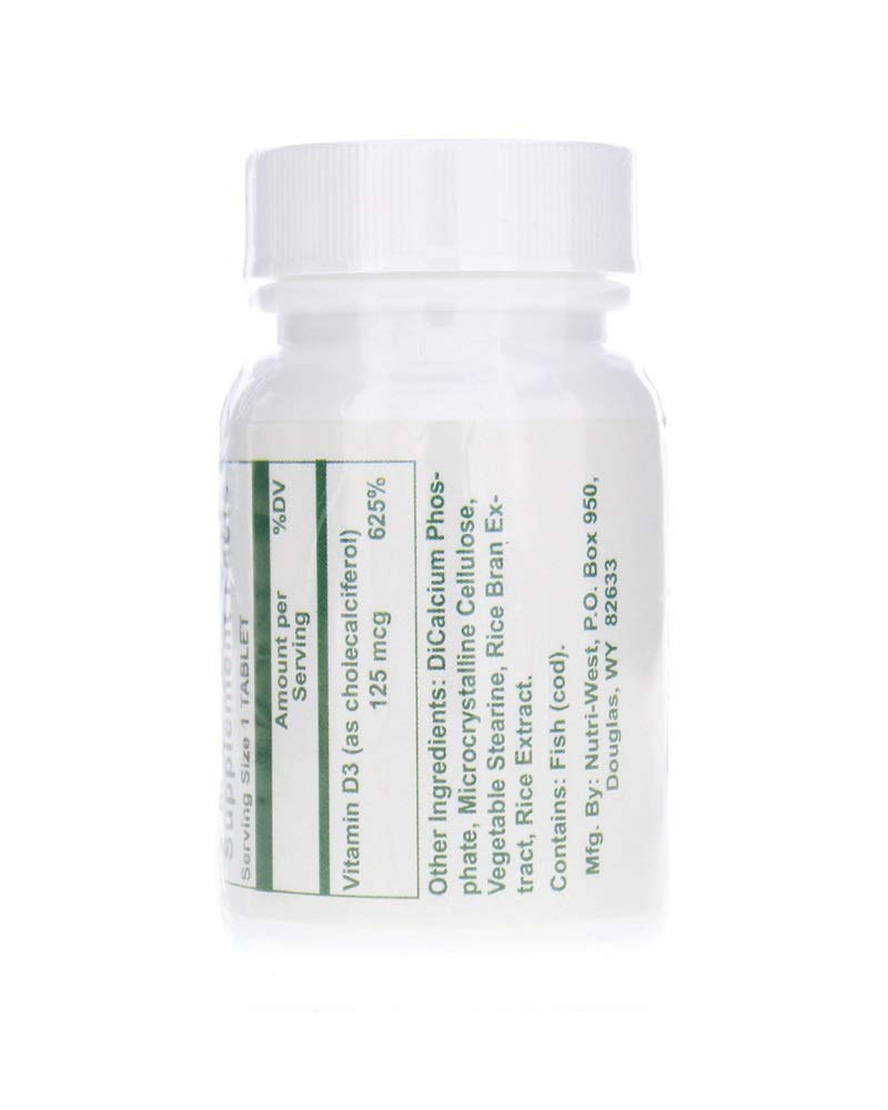 Foto 2 | Suplemento Nutri-west Hi D3 5000 Ui De Vitamina D3 120 Comprimidos - Venta Internacional.