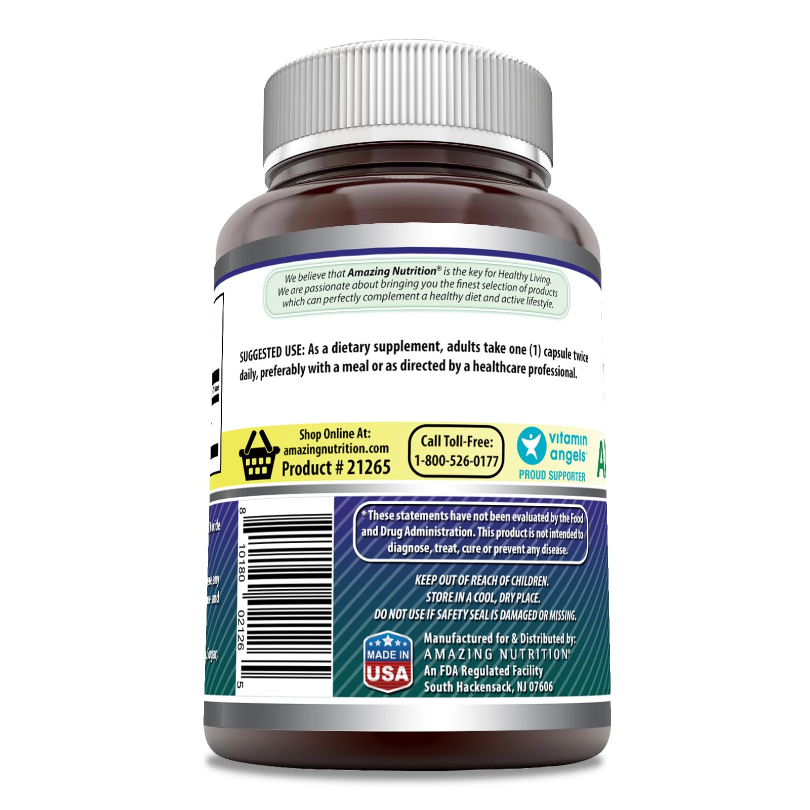 Foto 4 pulgar | Suplemento De Ácido Alfa Lipoico De Amazing Formulas 600 Mg 120 Cápsulas - Venta Internacional.