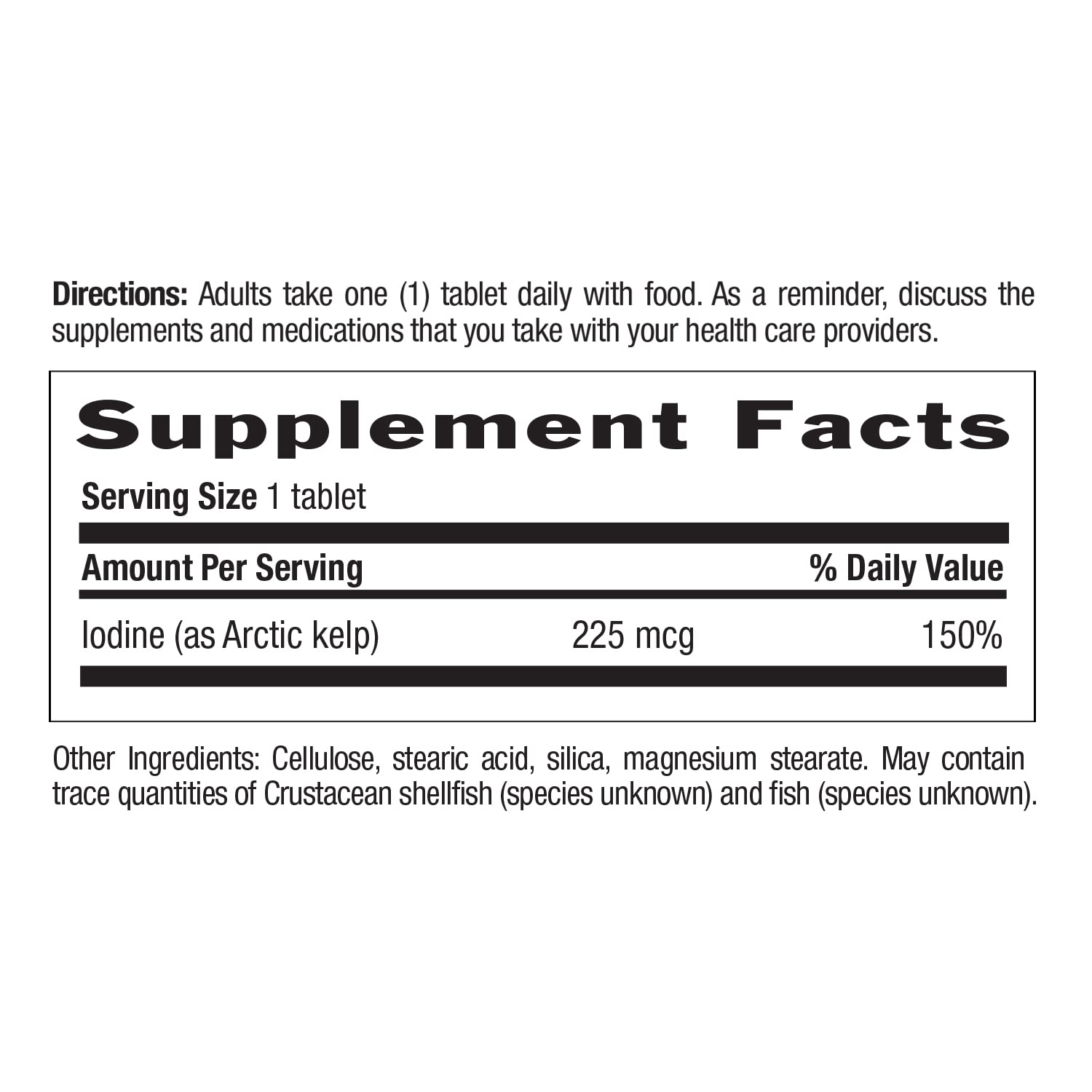 Foto 7 pulgar | Suplemento Country Life Arctic-kelp 225 Mcg Vegano 300 Comprimidos - Venta Internacional.