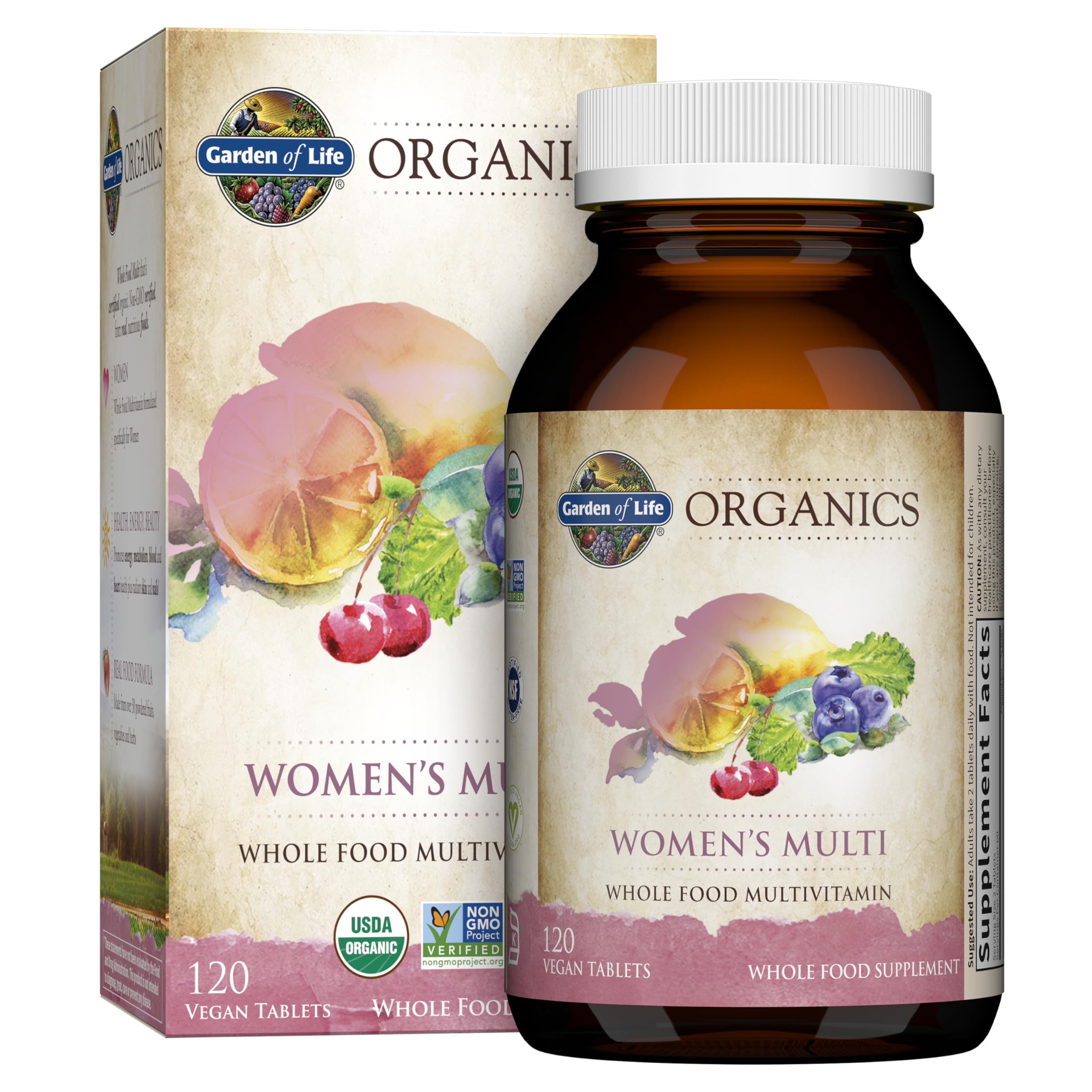 Foto 1 | Suplemento Multivitamínico Garden Of Life Organics Para Mujeres 120 Comprimidos - Venta Internacional.
