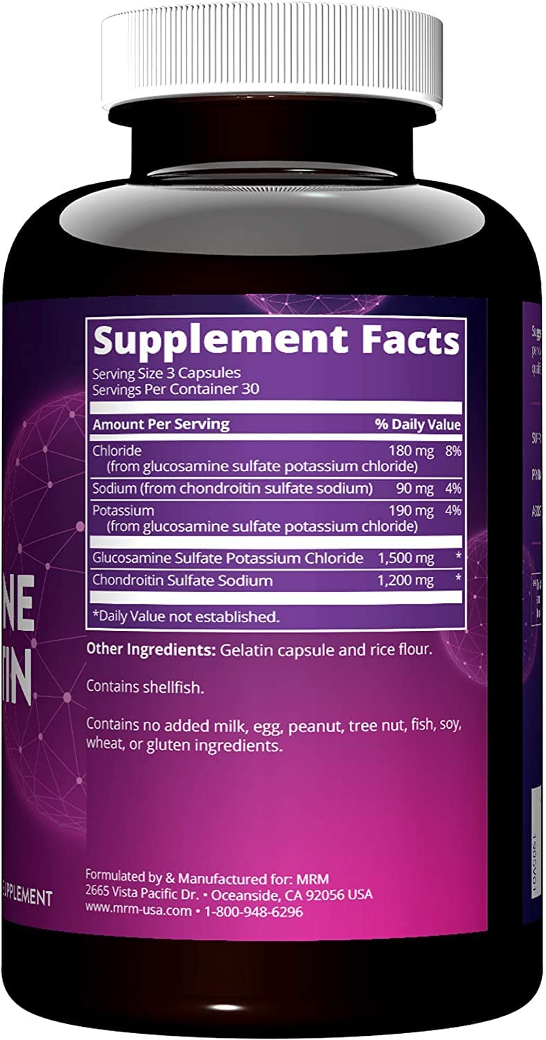 Foto 3 pulgar | Suplemento Mrm Glucosamina 1500 Mg/condroitina 1200 Mg 90 Cápsulas - Venta Internacional.